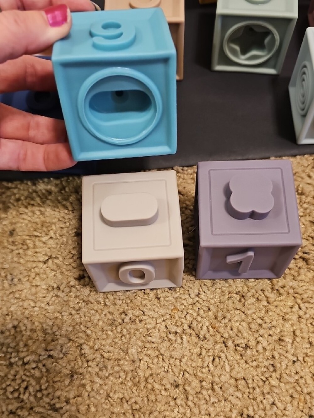 Pastel Number Stackable Sensory Blocks - Multi Color - Picture 4 of 5